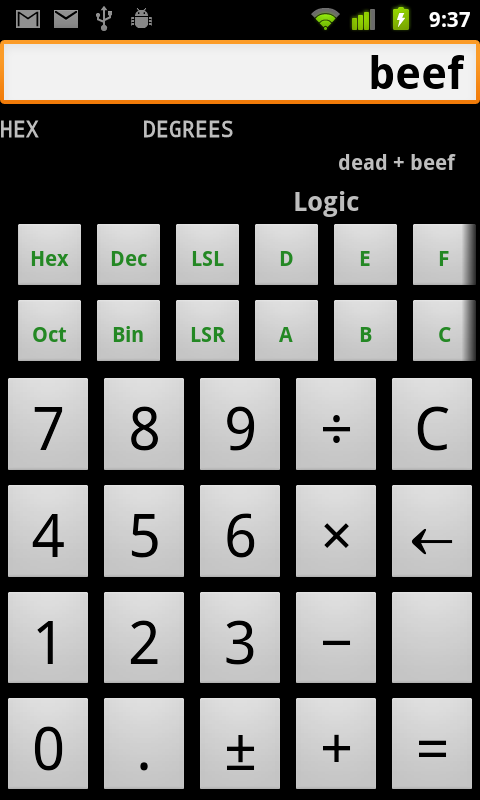 J-Calc Calculator app for Android screenshot